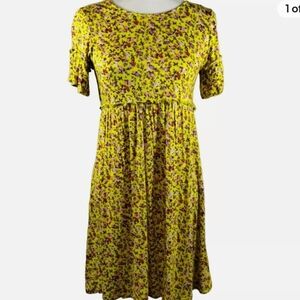 Nordstrom Love, Fire Juniors Yellow  Ditsy Floral Summer Dress ,Size Large,NWOT